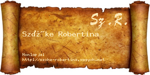 Szőke Robertina névjegykártya